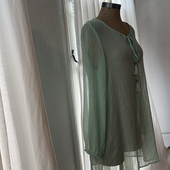 Adorable sea foam and gold swim cover up - Picture 4 of 5
